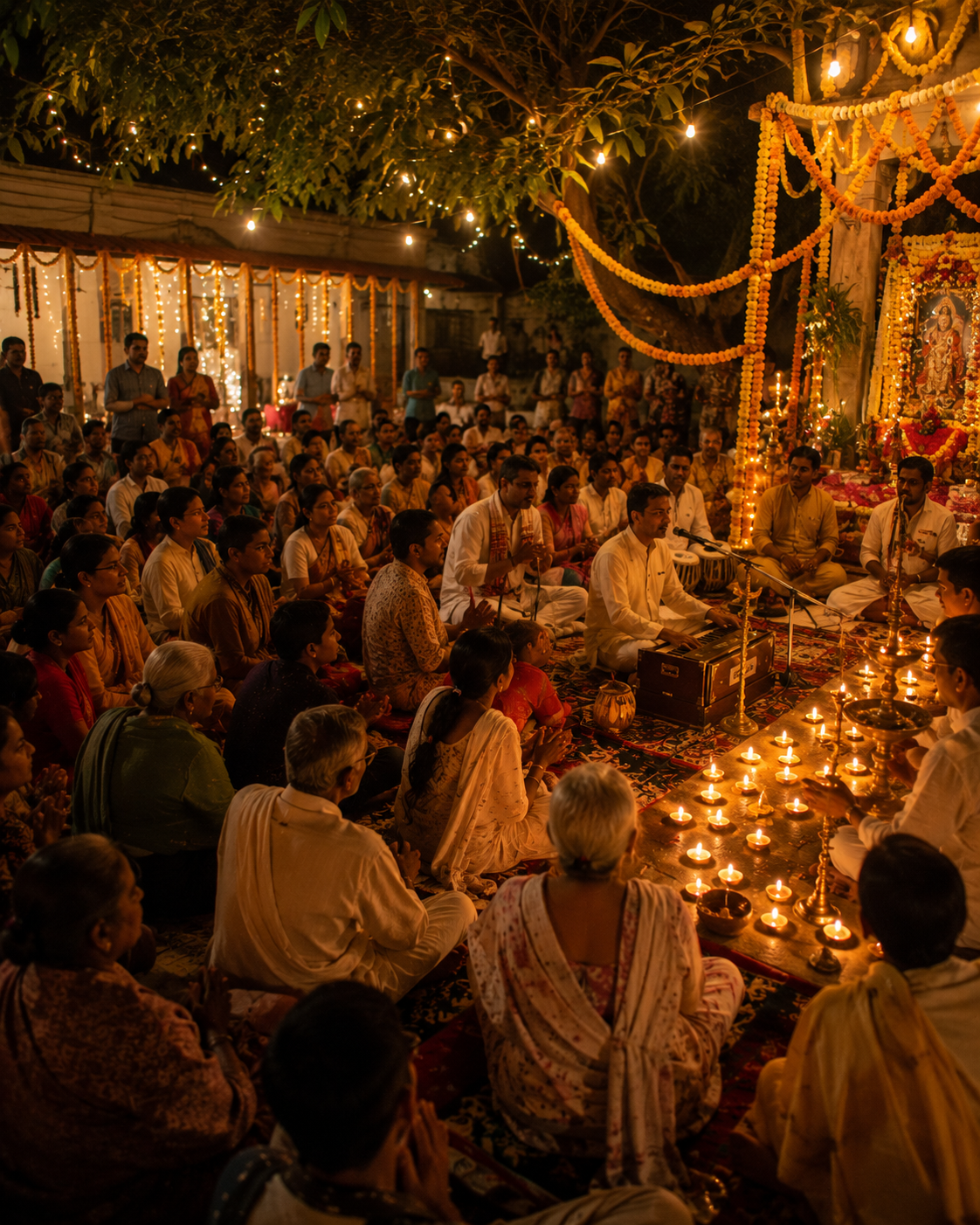 Community: A festival gathering at Pronabananda Sevashram